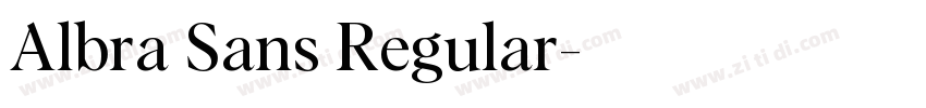 Albra Sans Regular字体转换